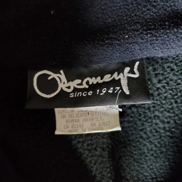 Obermeyer vintage fleece embroidered pullover women's large black - Picture 7 of 13